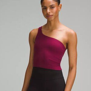 LIKE NEW Lululemon Athletica Red Asymmetrical Sleeveless Tank Top Deep Luxe 8